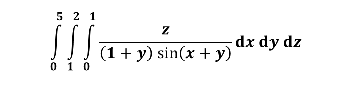 محاسبه انتگرال سه گانه در متلب