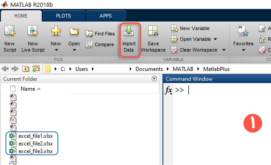 وارد کردن فایل با ابزار import متلب- مرحله 1